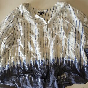 Blue‎ and White Women's Top